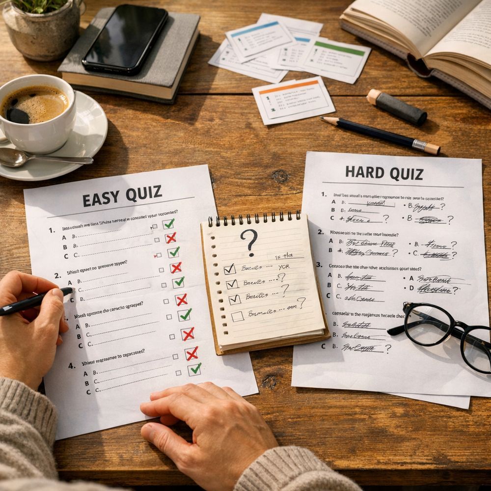 Comment corriger votre score&nbsp;: quiz facile avec réponse ou quizz difficile&nbsp;?