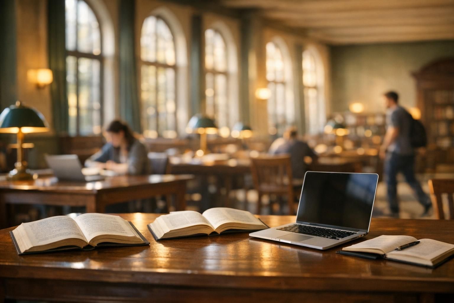 Salle de lecture de bibliotheque universitaire